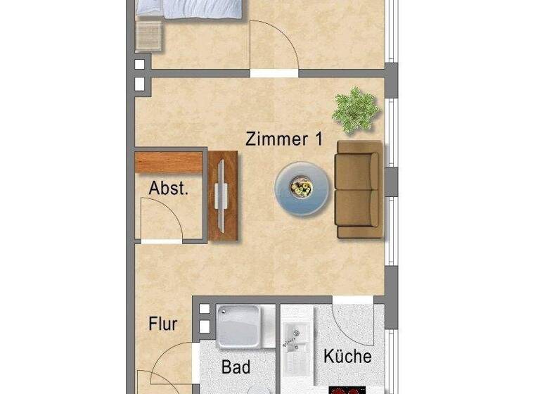 Wohnung zur Miete 529 € 2 Zimmer 52 m² EG Klosterbergestraße 18 Buckau Magdeburg 39104