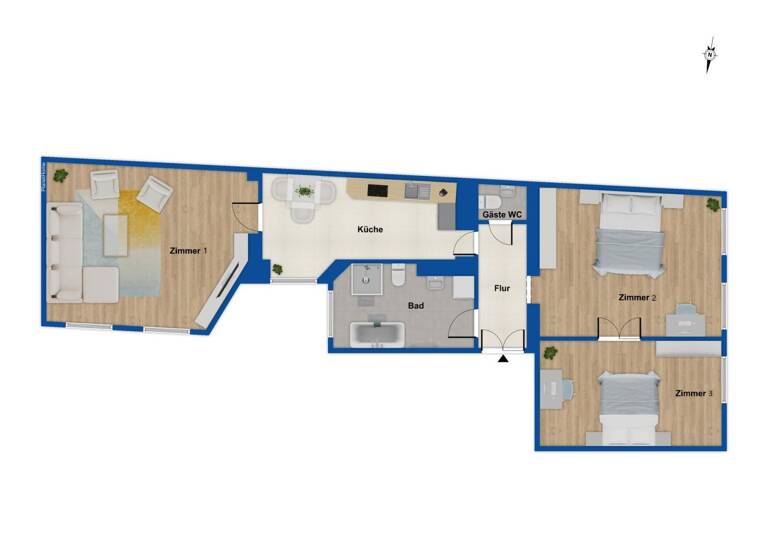 Wohnung zum Kauf 449.000 € 3 Zimmer 94 m²<br/>Wohnfläche Charlottenburg Berlin 14059