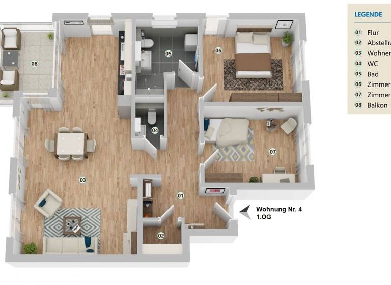 Wohnung zum Kauf - Erstbezug provisionsfrei 534.000 € 3 Zimmer 99 m² 1. Geschoss frei ab sofort St. Jürgen Lübeck 23562