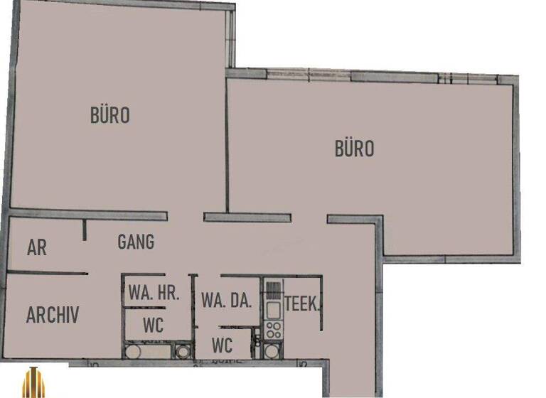 Büro zur Miete 989 € 2 Zimmer Wien 1230