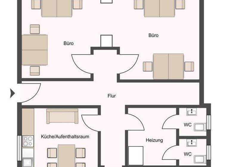 Bürofläche zur Miete - Erstbezug 700 € 2 Zimmer 40 m² Bürofläche Blankenheim 53945
