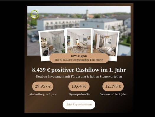 Wohnung zum Kauf - Erstbezug provisionsfrei 437.000 € 4 Zimmer 95,2 m² Geschoss 1/3 frei ab sofort Hauptstraße 30 Denkendorf Denkendorf 85095