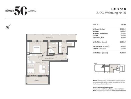 Wohnung zum Kauf - Erstbezug provisionsfrei 669.000 € 2,5 Zimmer 77 m² 2. Geschoss Römerstraße 50 B Gilching 82205