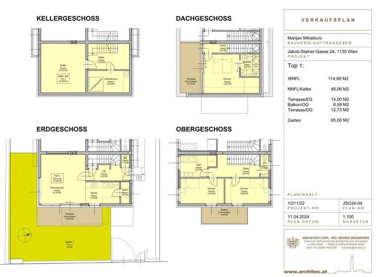 Doppelhaushälfte zum Kauf 1.229.000 € 4 Zimmer 114,7 m² Wien 1130