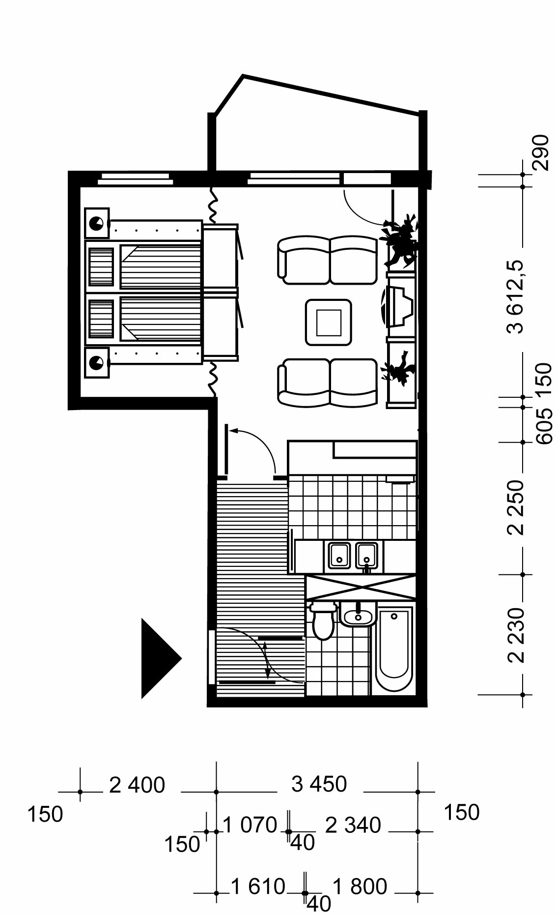 Wohnung zur Miete 308 € 1 Zimmer 40,2 m²<br/>Wohnfläche EG<br/>Geschoss Juri-Gagarin-Ring 129 Altstadt Erfurt 99084