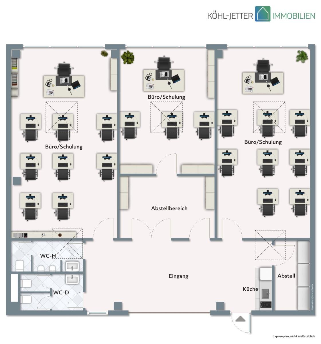 Büro-/Praxisfläche zur Miete 1.400 € 3,5 Zimmer 197 m²<br/>Bürofläche Frommern Balingen-Frommern 72336