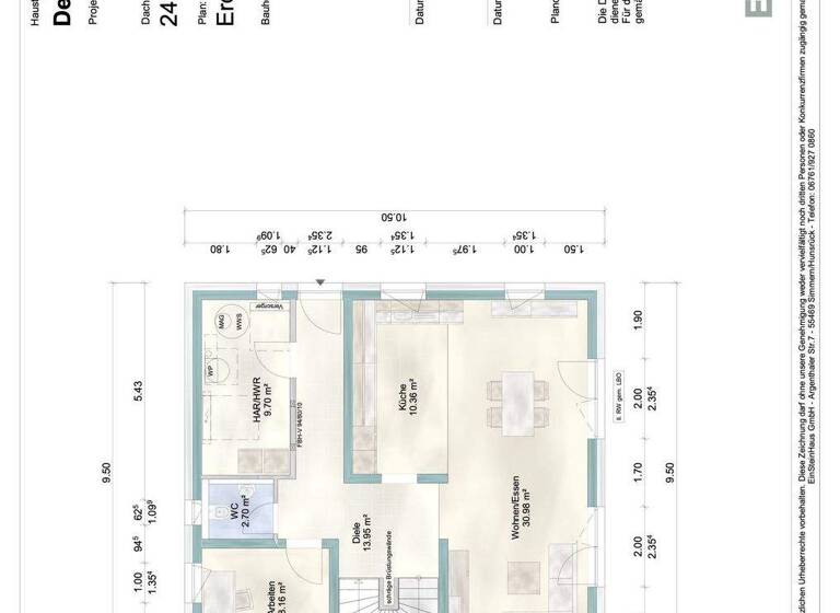 Reihenendhaus zum Kauf - Erstbezug 1.199.500 € 6 Zimmer 149 m² 280 m² Grundstück Gartenstr. 5 Aschheim 85609