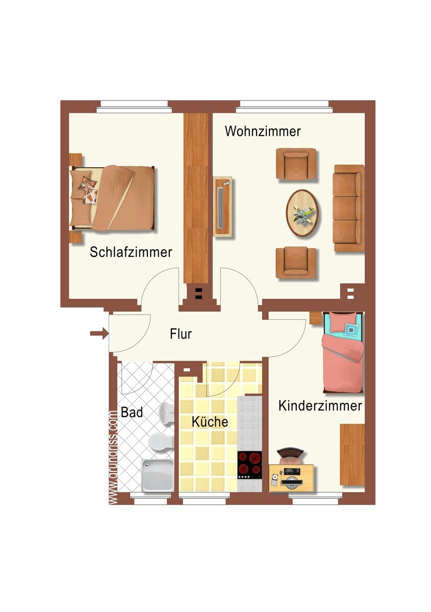 Wohnung zum Kauf 63.000 € 57 m²<br/>Wohnfläche 3.<br/>Geschoss Annaberg Annaberg-Buchholz 09456