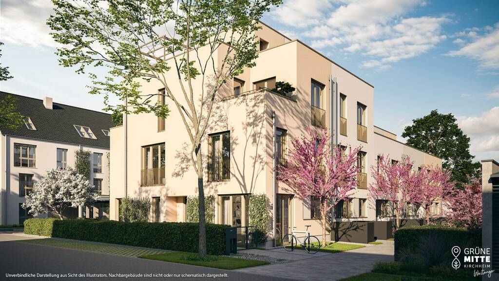 Reihenmittelhaus zum Kauf - Neubau provisionsfrei 1.130.000 € 4 Zimmer 129,1 m² 131 m² Grundstück Hauptstraße 45c Heimstetten Kirchheim 85551