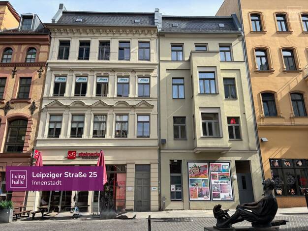 Wohnung zur Miete 660 € 2 Zimmer 59 m² 2. Geschoss Leipziger Straße 25 Innenstadt Halle (Saale) 06108
