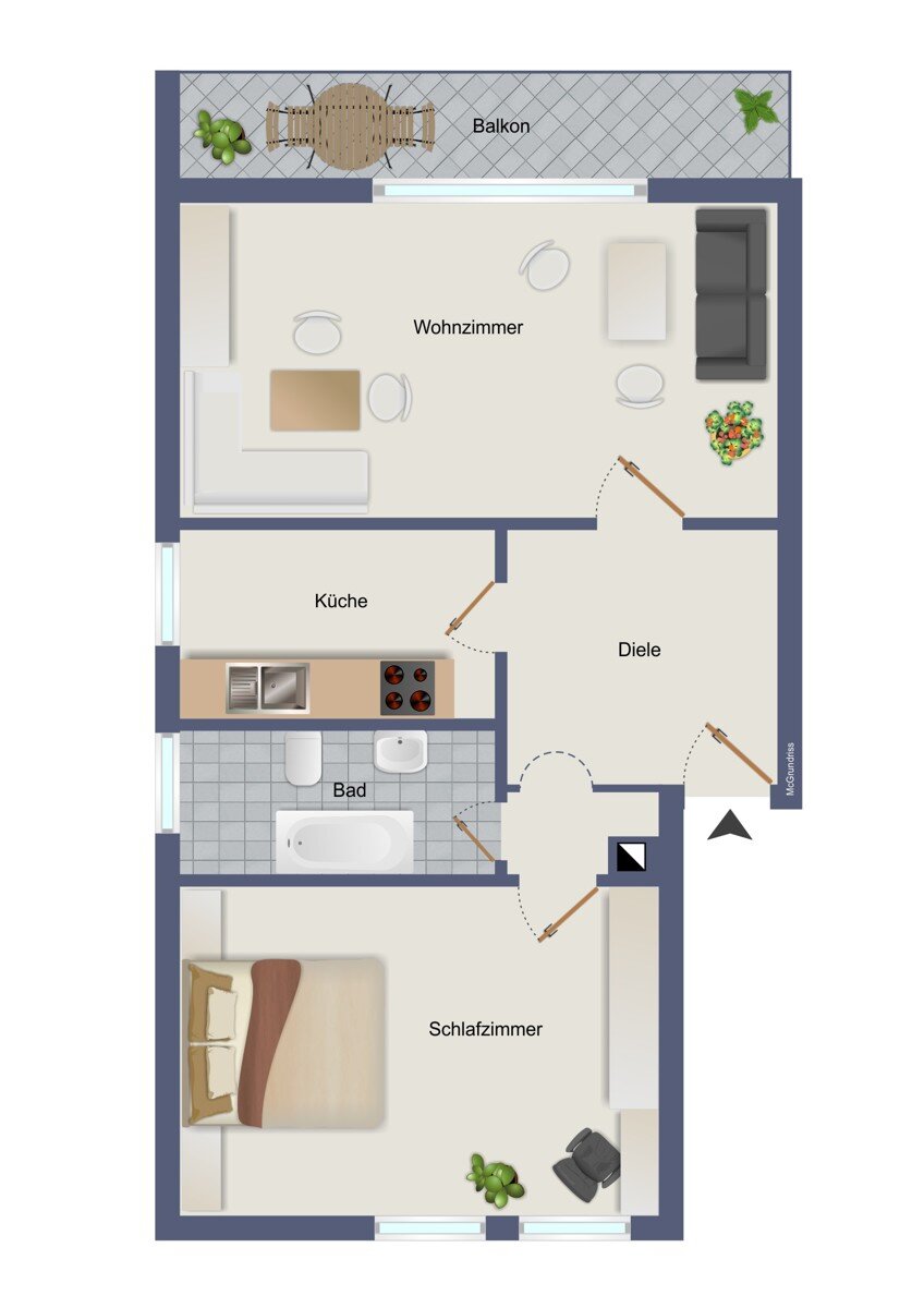 Wohnung zur Miete 885 € 2 Zimmer 67 m²<br/>Wohnfläche Mölln 23879