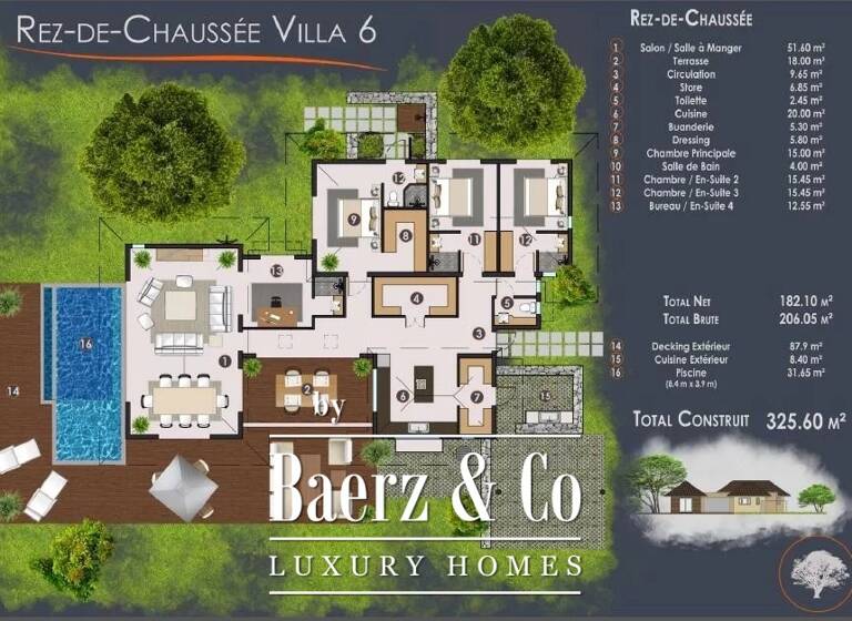 Villa zum Kauf 1.125.000 € 4 Zimmer 325 m² 325 m² Grundstück black river black river