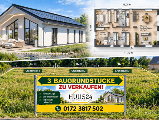 Einfamilienhaus zum Kauf - Erstbezug 595.000 € 3 Zimmer 121 m² 1.200 m² Grundstück frei ab sofort Birkenweg 10 Fahrenholz Ziesendorf 18059