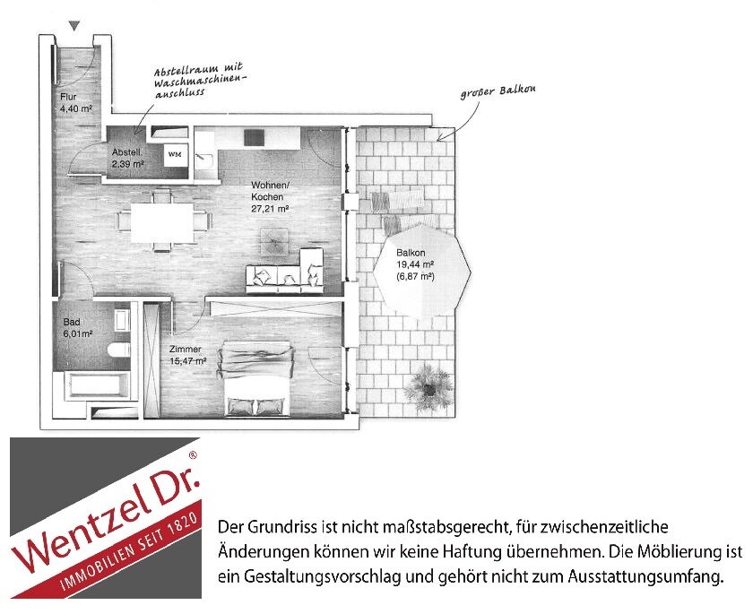 Wohnung zur Miete 868 € 2 Zimmer 60,9 m²<br/>Wohnfläche 1.<br/>Geschoss 15.01.2025<br/>Verfügbarkeit Buntentorsteinweg 183 Buntentor Bremen 28201