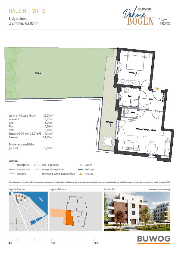 Wohnung zum Kauf 455.000 € 2 Zimmer 63,9 m²<br/>Wohnfläche EG<br/>Geschoss Regattastraße 11 Neukölln Berlin 12527