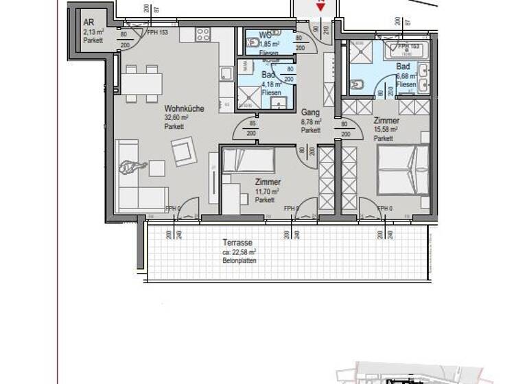 Wohnung zum Kauf - Erstbezug provisionsfrei 499.400 € 3 Zimmer 83,5 m² EG Kaltenleutgeben 2391