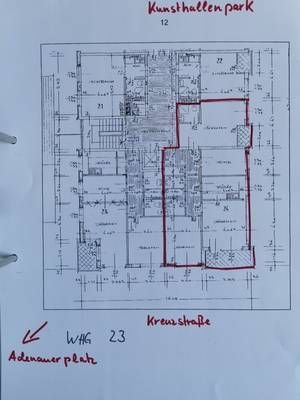 Wohnung zur Miete 700 € 4 Zimmer 100 m²<br/>Wohnfläche ab sofort<br/>Verfügbarkeit Kreuzstrasse 32 Alt- und Neustadt Bielefeld 33602