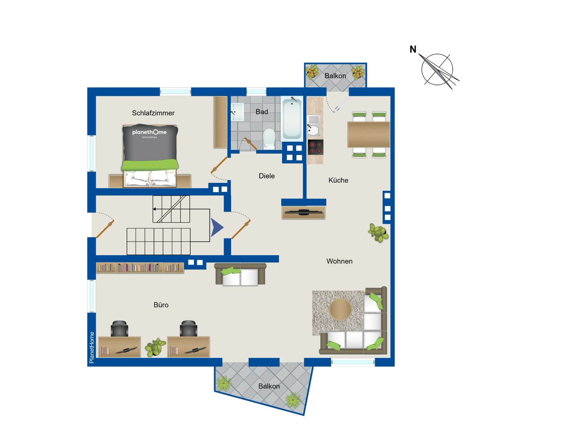 Wohnung zum Kauf 389.000 € 2 Zimmer 90 m²<br/>Wohnfläche EG<br/>Geschoss Südstadt Hannover 30169