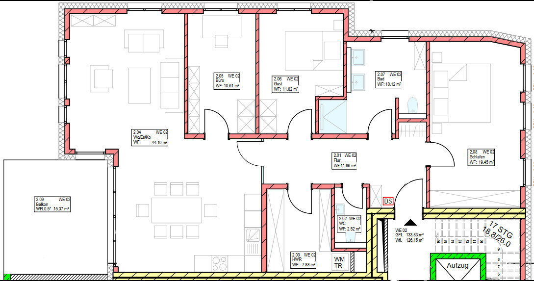 Wohnung zum Kauf provisionsfrei 790.800 € 4 Zimmer 126,2 m²<br/>Wohnfläche 1.<br/>Geschoss Peterstraße 39a Peterstraße Oldenburg 26121