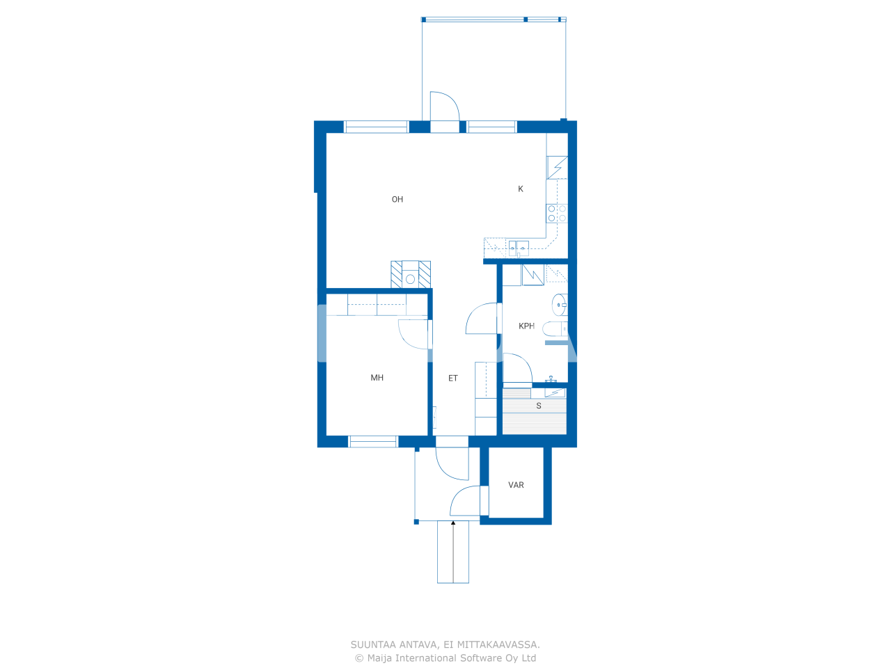 Reihenmittelhaus zum Kauf 115.000 € 2 Zimmer 54 m²<br/>Wohnfläche 10.396 m²<br/>Grundstück Tervaluodontie 30 Raahe 92140