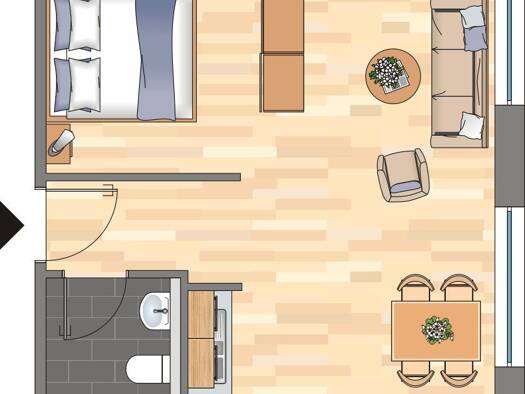 Wohnung zur Miete 686 € 1 Zimmer 41 m² 2. Geschoss Färberstraße 80 Bilk Düsseldorf 40223