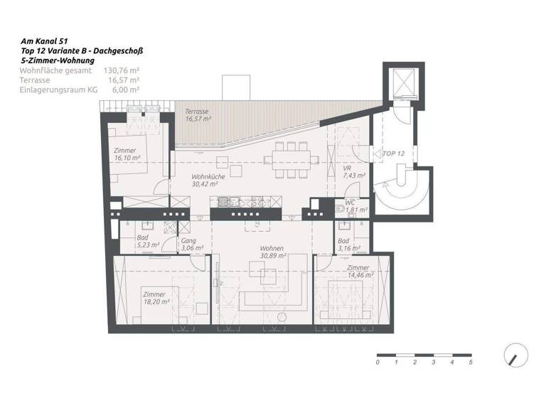 Wohnung zum Kauf - Erstbezug 950.000 € 5 Zimmer 130,8 m² 3. Geschoss Wien 1110