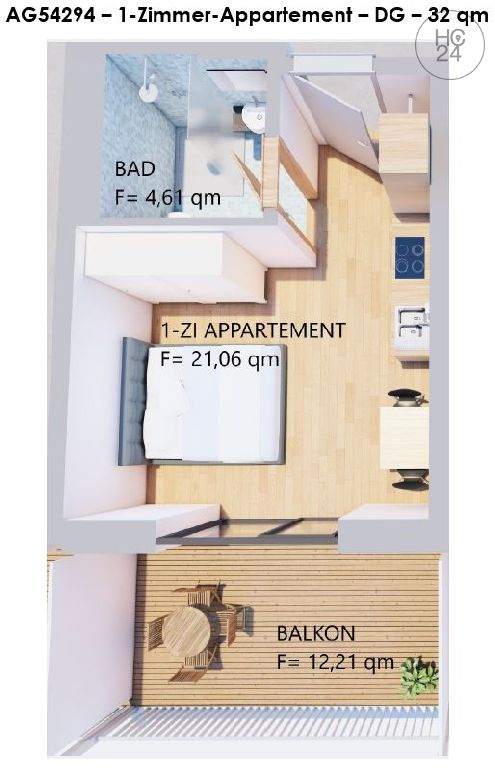 Wohnung zur Miete Wohnen auf Zeit 690 € 1 Zimmer 32 m²<br/>Wohnfläche 19.03.2025<br/>Verfügbarkeit Kaufbeuren Kaufbeuren 87600