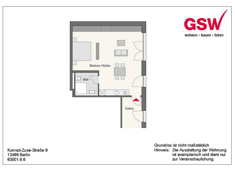 Studio zur Miete 710 € 1 Zimmer 58,6 m² 2. Geschoss frei ab 01.05.2026 Konrad-Zuse-Straße 8 Adlershof Berlin 12489