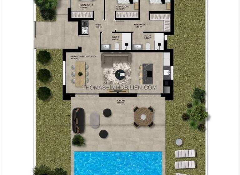 Villa zum Kauf 312.900 € 4 Zimmer 108 m² 405 m² Grundstück Hondón de las Nieves 03688