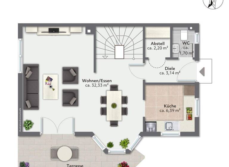 Doppelhaushälfte zum Kauf 529.000 € 3 Zimmer 91 m² 279 m² Grundstück Albaching 83544