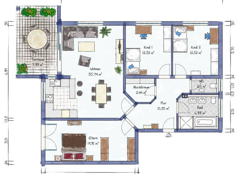 Wohnung zum Kauf 449.950 € 4 Zimmer 107 m²<br/>Wohnfläche 2.<br/>Geschoss Meckenbeuren Meckenbeuren 88074