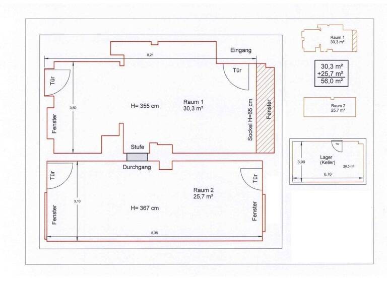 Bürofläche zur Miete 1.065 € Neuburg Freiburg im Breisgau 79104
