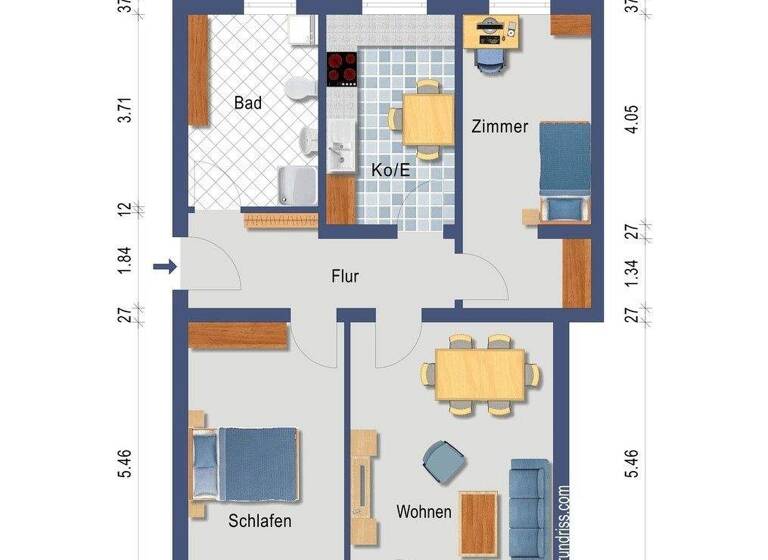 Wohnung zum Kauf 279.000 € 3 Zimmer 81,5 m² 1. Geschoss Oed Frontenhausen 84160