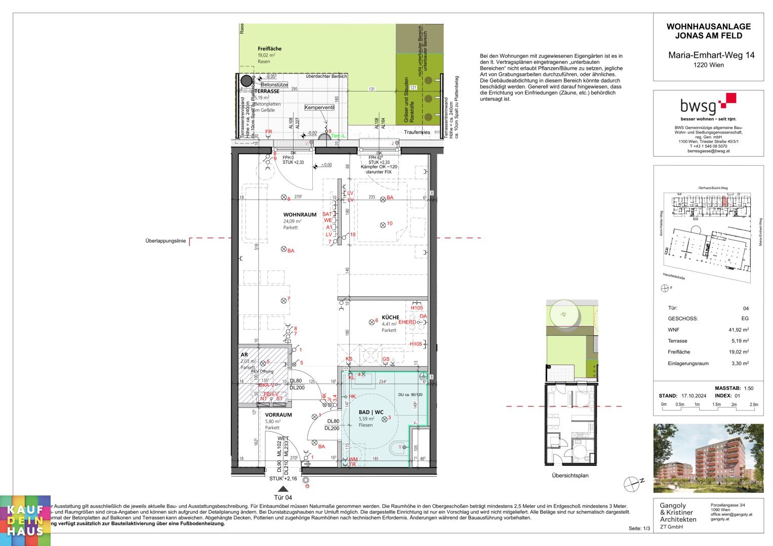 Wohnung zum Kauf 200.529 € 1 Zimmer 41,9 m²<br/>Wohnfläche 01.05.2025<br/>Verfügbarkeit Maria-Emhart-Weg 14 Wien 1220