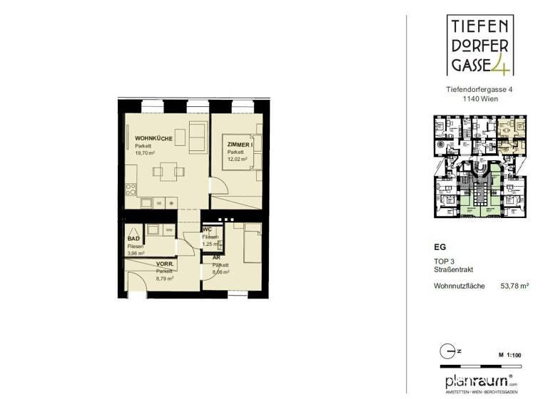 Wohnung zum Kauf - Erstbezug 279.000 € 2,5 Zimmer 53,7 m² EG Wien 1140