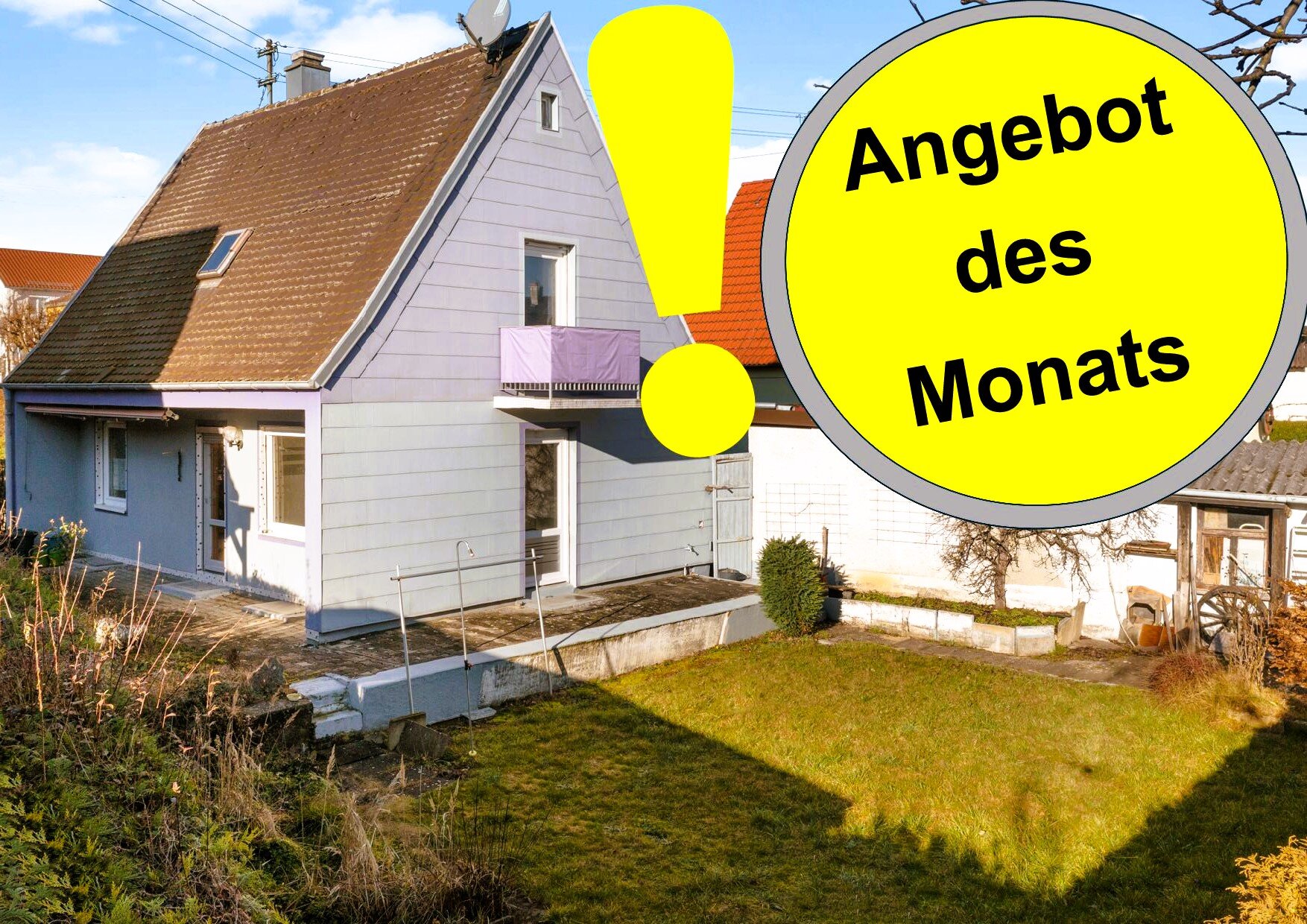 Einfamilienhaus zum Kauf provisionsfrei 390.000 € 3 Zimmer 90 m²<br/>Wohnfläche 350 m²<br/>Grundstück ab sofort<br/>Verfügbarkeit Stadtbergen Stadtbergen 86391