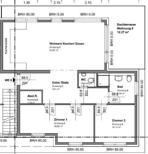 Penthouse zum Kauf 440.000 € 3 Zimmer 96 m²<br/>Wohnfläche 2.<br/>Geschoss ab sofort<br/>Verfügbarkeit Philipp-Bert-Straße 1c Niedernhausen Fischbachtal 64405