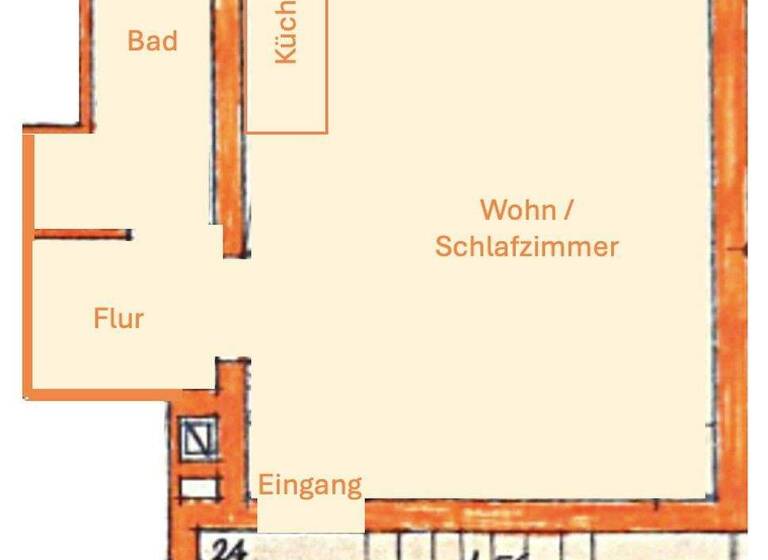 Studio zur Miete 590 € 1 Zimmer 25 m² 1. Geschoss frei ab sofort Parkstrasse 3 Bad Vilbel 61118