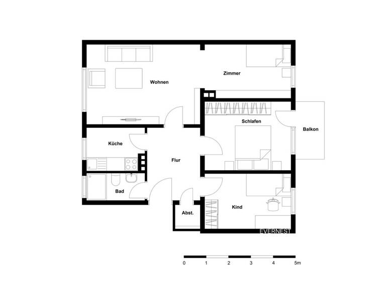 Wohnung zum Kauf 269.000 € 4 Zimmer 81 m² 1. Geschoss Bredeney Essen 45133