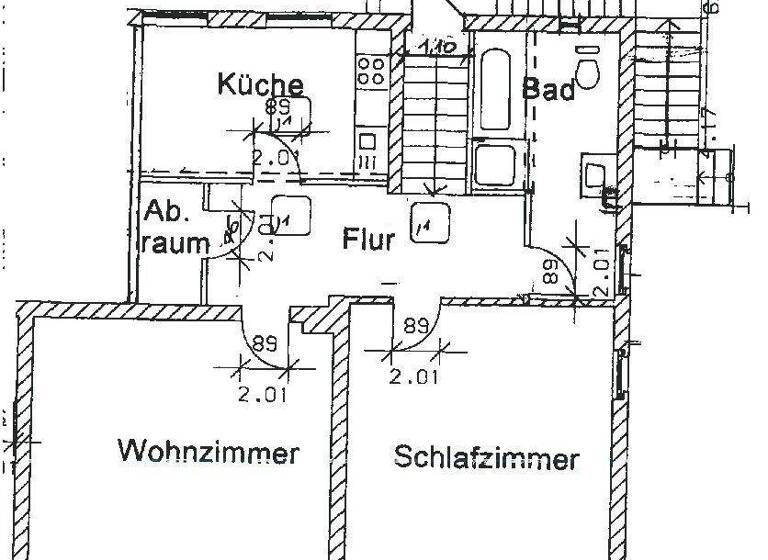 Wohnung zur Miete 858 € 2 Zimmer 71 m² 1. Geschoss Giebichenstein Halle (Saale) 06114
