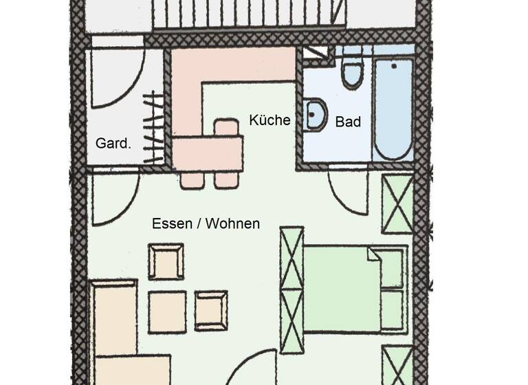 Wohnung zum Kauf 189.000 € 1 Zimmer 40 m²<br/>Wohnfläche 1.<br/>Geschoss Kipfenberger Str. 140 Etting Ingolstadt 85055