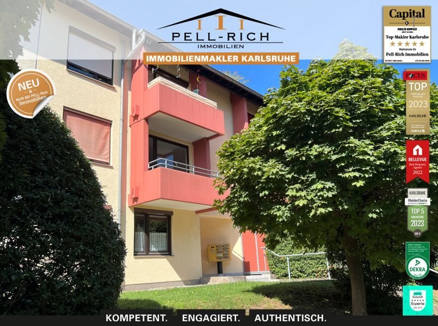 Wohnung zur Miete 650 € 2 Zimmer 41,2 m²<br/>Wohnfläche ab sofort<br/>Verfügbarkeit Waldstadt - Feldlage Karlsruhe 76139