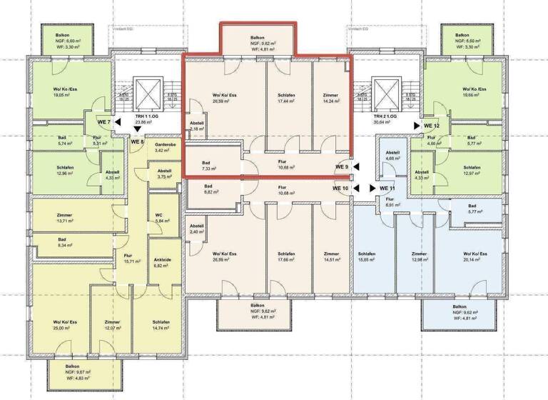 Wohnung zum Kauf provisionsfrei als Kapitalanlage geeignet 371.531 € 3 Zimmer 83,5 m² Zeitzer Straße 2 Löbstedt Jena 07743