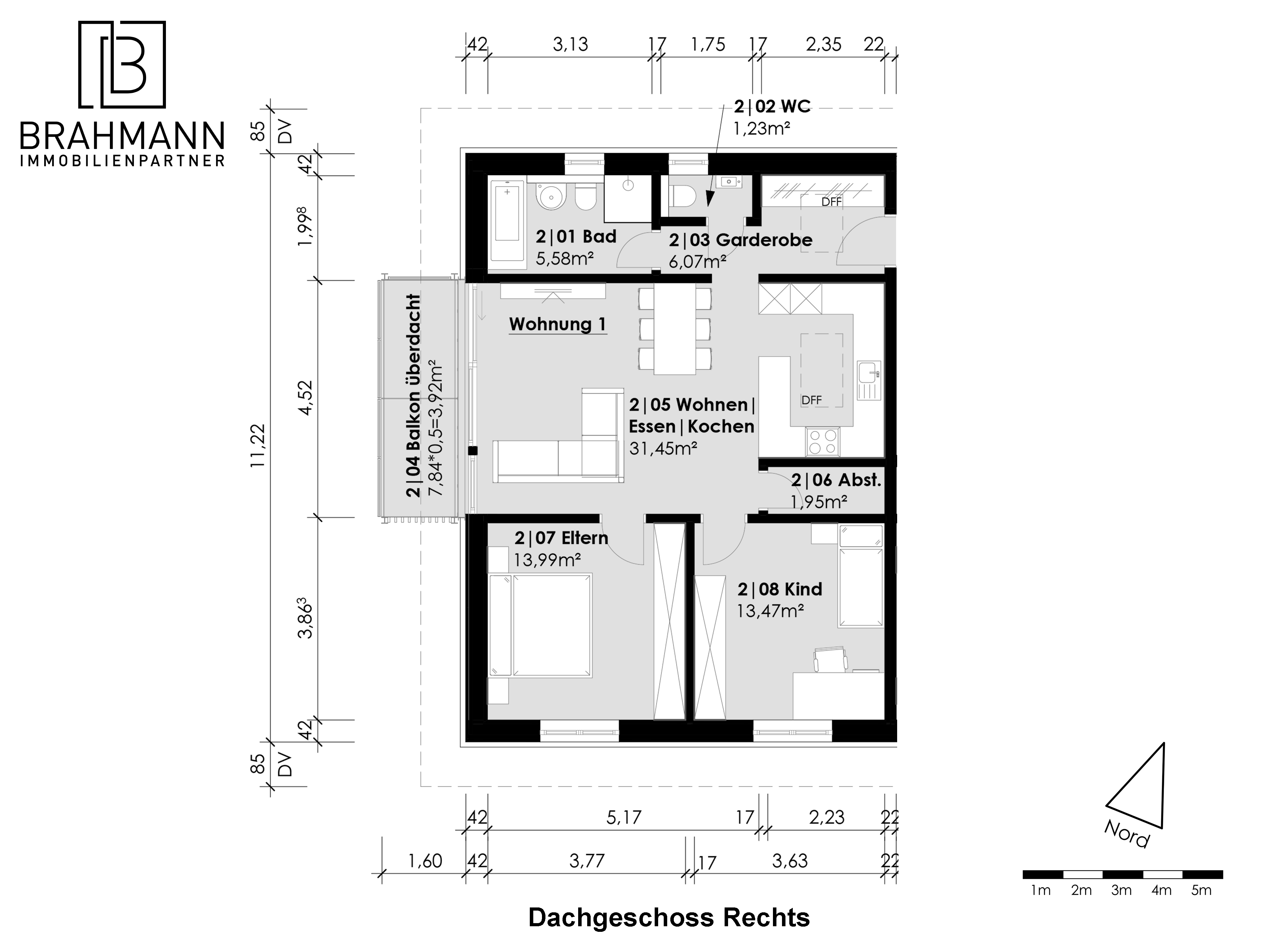 Penthouse zum Kauf provisionsfrei 299.000 € 3 Zimmer 77,7 m²<br/>Wohnfläche 3.<br/>Geschoss Schaffhauserstraße 57 Tiengen Waldshut-Tiengen 79761