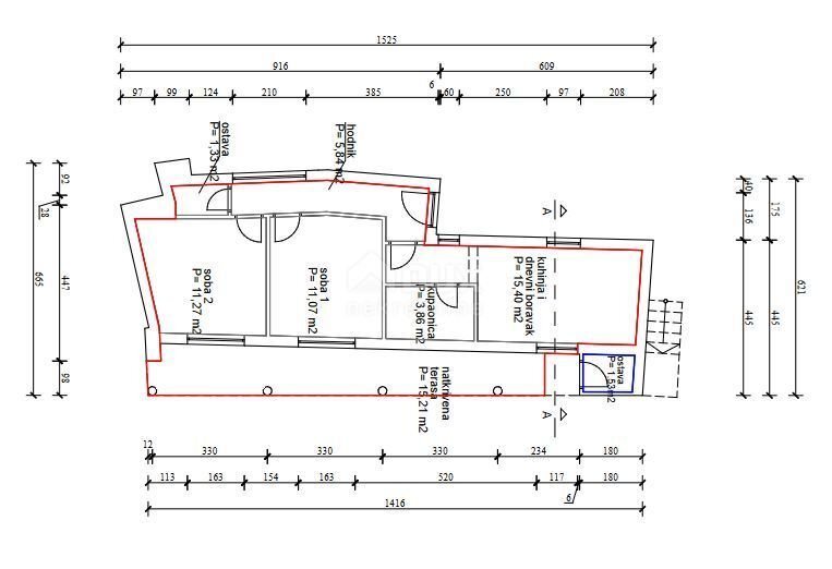 Wohnung zum Kauf 145.000 € 2 Zimmer 66 m²<br/>Wohnfläche Crikvenica center 51260