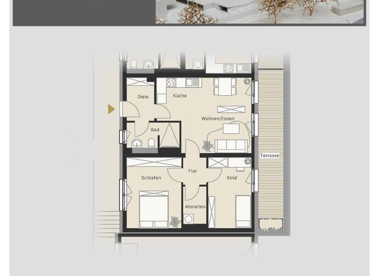 Penthouse zur Miete - Erstbezug 1.200 € 3 Zimmer 75 m² 7. Geschoss frei ab sofort Leopoldstraße 65 Coburg 96450