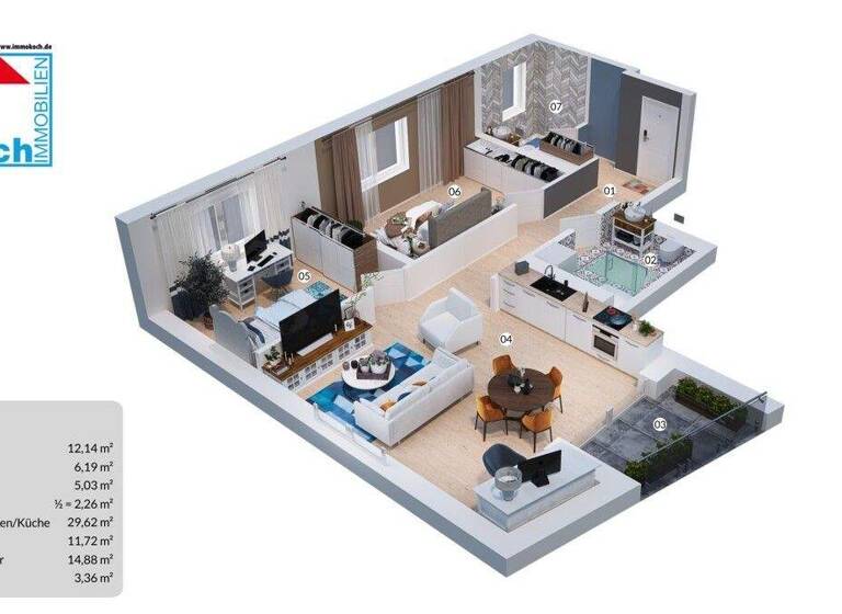 Wohnung zum Kauf 430.000 € 3 Zimmer 80,4 m² 1. Geschoss Mörsch Rheinstetten / Mörsch 76287