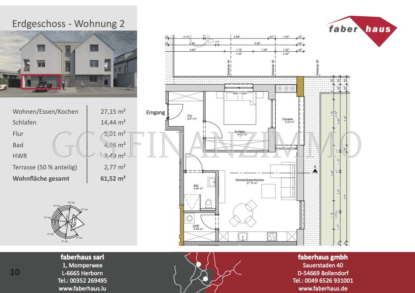 Wohnung zum Kauf 243.000 € 2 Zimmer 61,5 m²<br/>Wohnfläche Kordel 54306