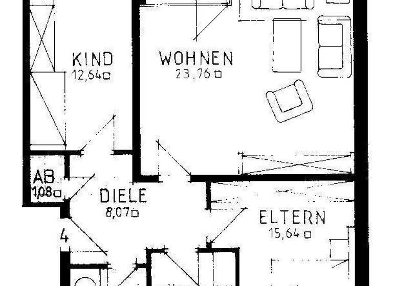 Wohnung zur Miete 550 € 4 Zimmer 81 m² 1. Geschoss frei ab 01.06.2026 Wehlauer Str. 1 Sulingen 27232