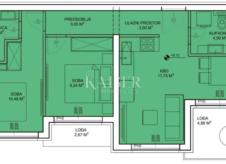 Wohnung zum Kauf 341.000 € 3 Zimmer 73 m² 1. Geschoss Sveti Petar na Moru, Sveti Filip I Jakov Sveti Filip i Jakov